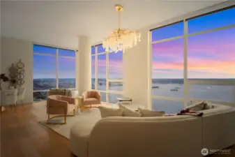 Surround yourself in total luxury and relaxation while enjoying the endless views from this penthouse collection home #3504 at The Emerald, Seattle's best newly built and designed in 2022, The Pacific Northwest's finest in Seattle!!