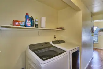 Utility Room. Washer and dryer included.