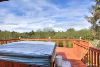 Large top floor deck