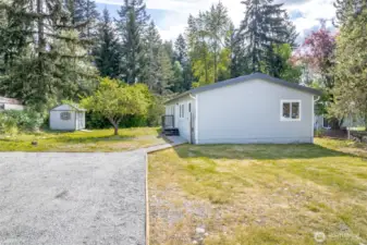 Landscape cleaned to a clear slate that provides lots of opportunities for summer fun.