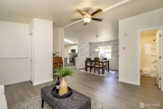 There is a full a bath at this end of the house along with 2 bedrooms.