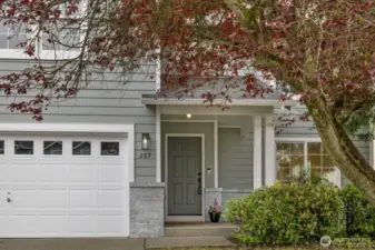 A charming covered entry invites you into this beautifully updated home.