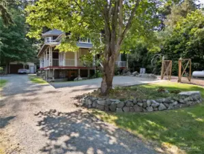 House is tucked away from the street