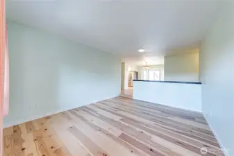 Living Room w/ Hickory Floors