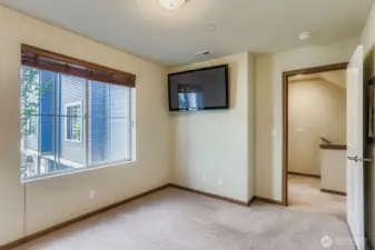 Other angle of the 1st bedroom on the 2nd level. It also has great natural lighting.