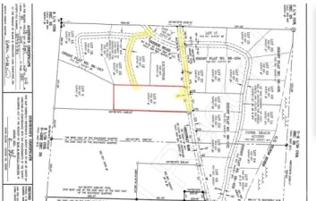 plat map depicting easement to property