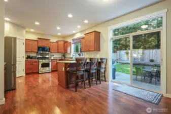 Large, open kitchen with ample natural light