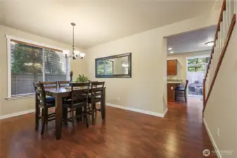 Oversized windows with high end blinds throughout.