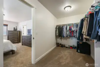 MASSIVE walk in closet in primary