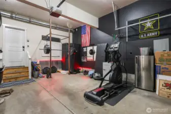 Massive garage! Workout system can stay!