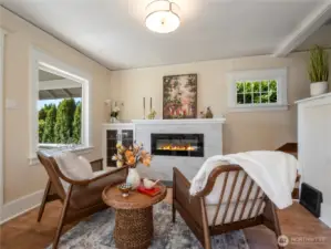 Make a cozy fire with a click of a button.