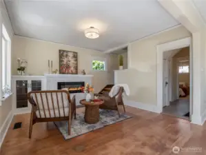 The original built-in was preserved when the home was renovated.