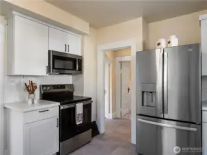 The kitchen appliances has all been replaced.