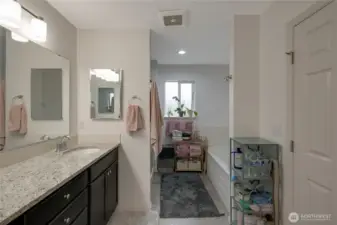 Your new primary bedroom includes a walk-in closet and a gleaming en-suite bath with double vanity and abundant counter and storage space. You'll love the luxury!