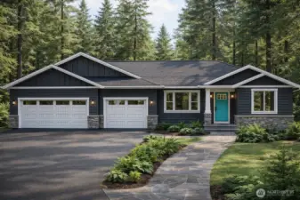 RENDERING ONLY. CUSTOMIZE THESE FINISHES. PERMITS READY.