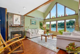 Lake views from nearly every room of the home.