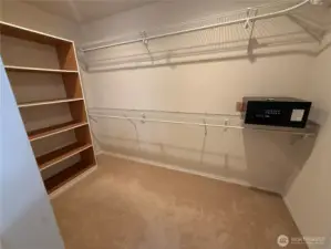 Huge walk-in closet with safe