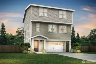 Example of the Evergreen floor plan to be located at 15102 87th Pl E