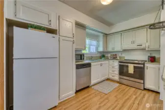 Charming kitchen with newer stainless steel range