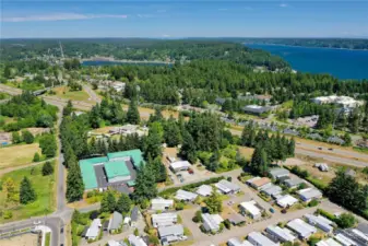 Aerial View of Gig Harbor and waterfront community