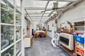An added sunroom provides additional square footage and lots of light!