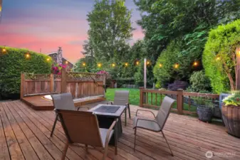 Whether hosting friends or enjoying a private evening, this back yard is designed for enjoying the best of outdoor living.