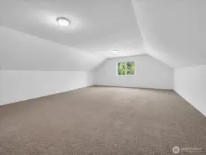 HUGE bonus room above garage with potential for so many different spaces.