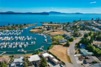 Gateway to the San Juans. Orcas looks like a turtle back, with Sucia, Patos, Matia and many many more right behind them. The trip is approximately a 25 minute ride across with seas like you see here. Enjoy a trip to Roche Harbor as it is easy from here.