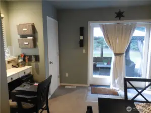 Homework Desk & French Doors to back Patio