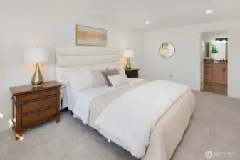 This view shows the primary bath door.