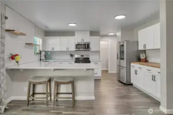 Farmhouse charm meets everyday function in this thoughtfully updated kitchen—perfect for everything from weeknight dinners to holiday hosting.