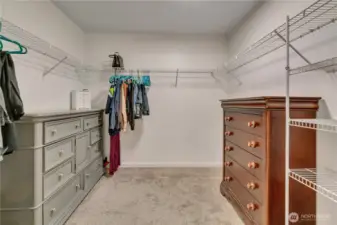 Spacious walk-in closet with room for everything and then some!