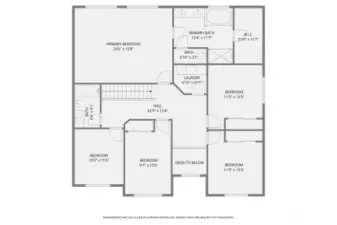 Second level floor plan