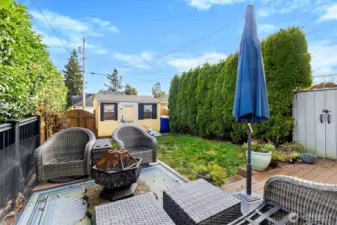 Fully fenced backyard with space to relax, garden, or entertain—an extension of everyday living in North Everett.