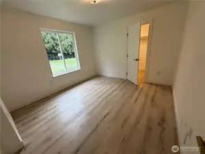 Downstairs 4th bedroom with large walk in closet