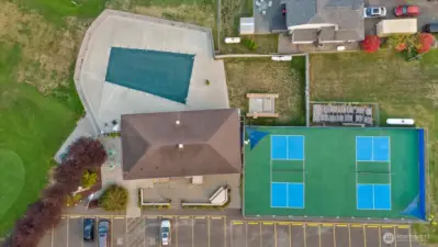 Community office, pool and pickleball court