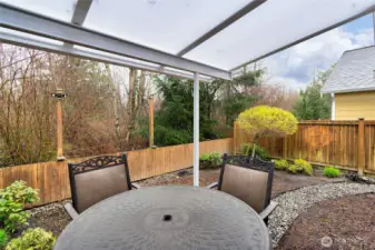 Patio access with private fenced yard