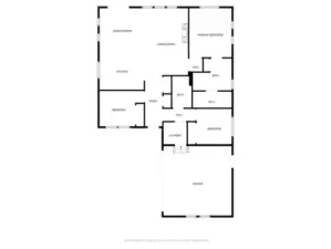 Floorplan - main level living with ample room sizes in each area.