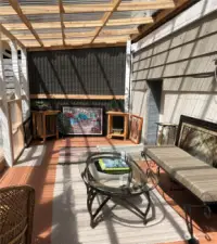 Backyard deck with staging 2