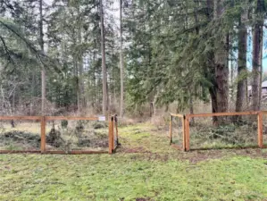 gate leading to the back acreage