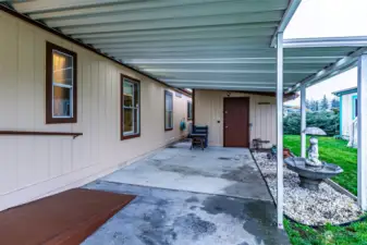 Large storage shed in back