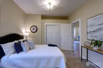 Primary Bedroom With Double Closet.