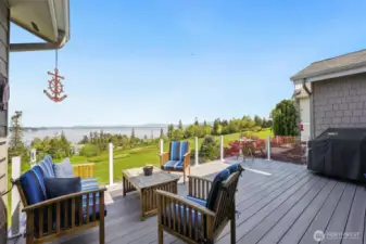 Enjoy views of Mt Baker and Skagit Bay from your private deck.