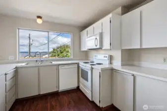 Ground floor kitchen with water views
