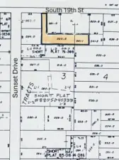 Plat with hi-lighted parcel