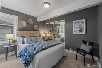 2nd Bedroom.  Large room, great colors, large windows let in light.