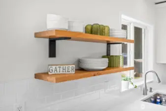 Custom open shelfs