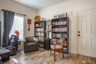 Offices/3rd bedroom has man door leading to finished garage.