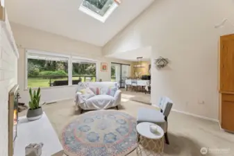 Here you are looking out the king-size windows that frame the back park views.