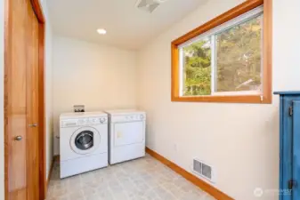 Spacious laundry room